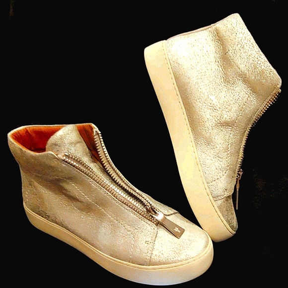 Frye Lana Zip High-Top Silver Sneaker - Picture 7 of 7